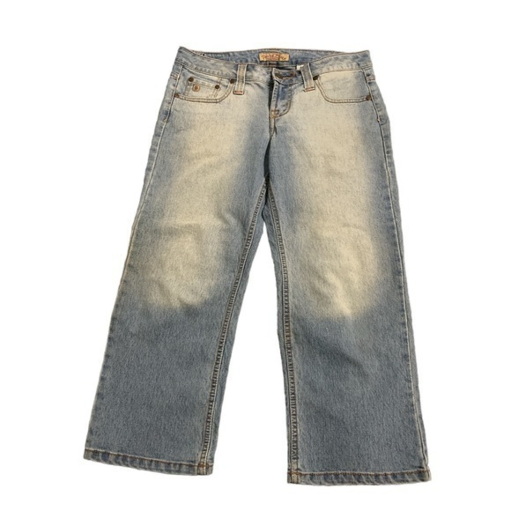 Paris Blues Denim Light Blue Cropped Jeans Size 3 EUC #7519